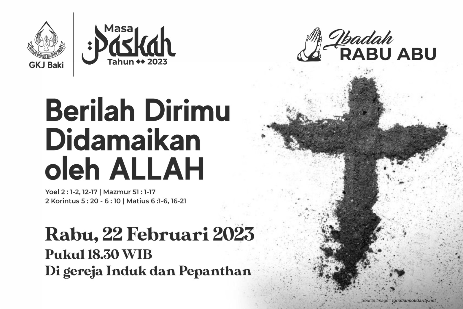 warta jemaat, Ibadah Rabu Abu tahun 2023 di GKJ Baki Pepanthan Daleman, gereja kristen jawa, gkj, gkj baki, gereja kristen jawa baki, baki, sukoharjo, gkj klasis sukoharjo, klasis sukoharjo, klasis, sinode gkj, sinode 